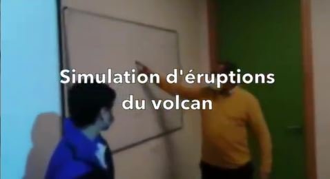 Simulation d’éruption de volcan collège lycée la cité